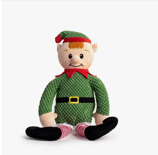 Christmas Elf Floppy Plush Dog Toy